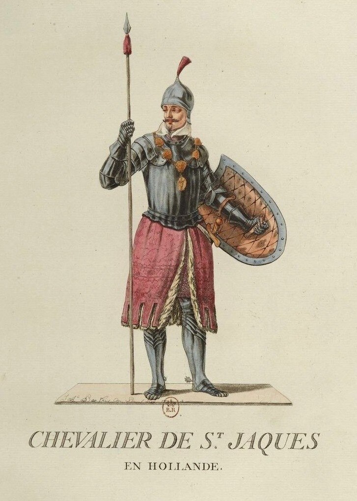 A knight of the Order of Saint James in Holland, engraving by Jacques-Charles Bar, 1778/79